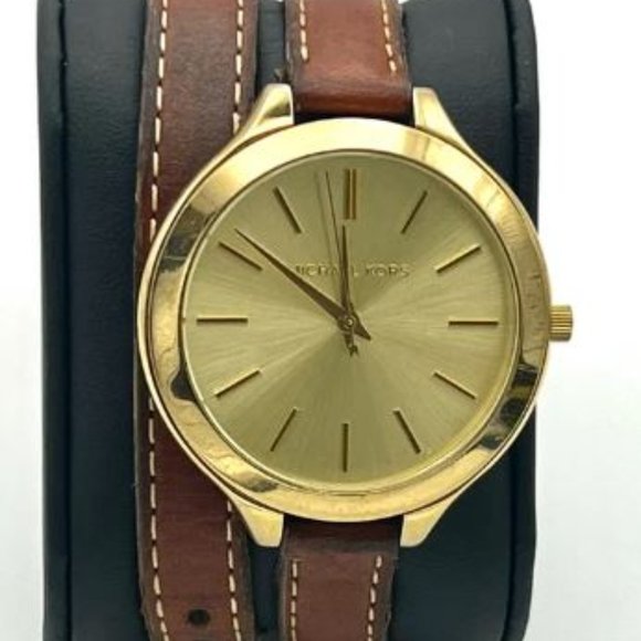A15 NWOT Michael Kors 2256 Wrap Watch Leather Band - Picture 1 of 5